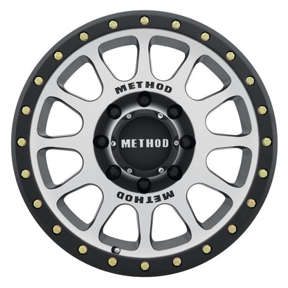 (set of 4) Method MR305 NV Machined - Matte Black Lip | 18x9" +18mm | 8x170mm Wheel