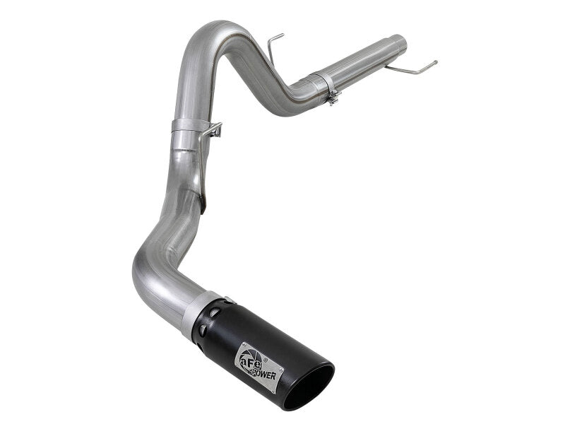 aFe Atlas 4in Aluminized Steel DPF-Back Exh 18-19 Ford F-150 V6-3.0L (td) w/ Black Tip