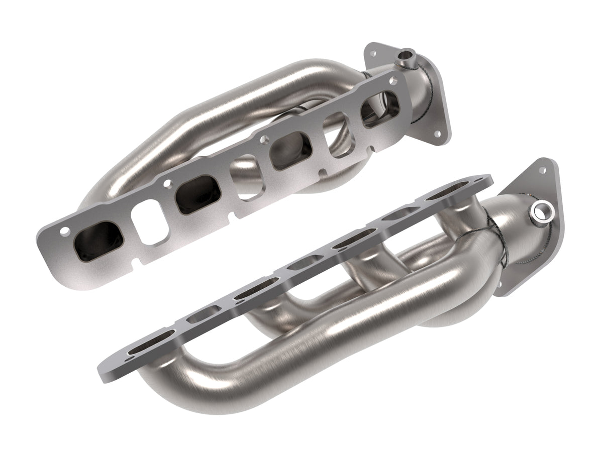 aFe 1-7/8" Twisted Steel 304SS Shorty Headers | Ram 1500 TRX V8-6.2L 2021 (48-32030)