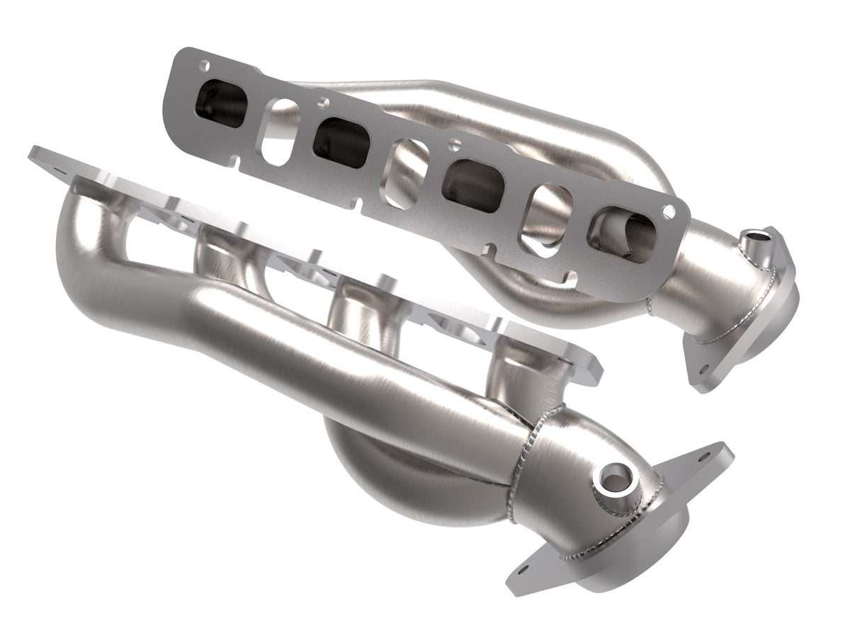 aFe 1-7/8" Twisted Steel 304SS Shorty Headers | Ram 1500 TRX V8-6.2L 2021 (48-32030)