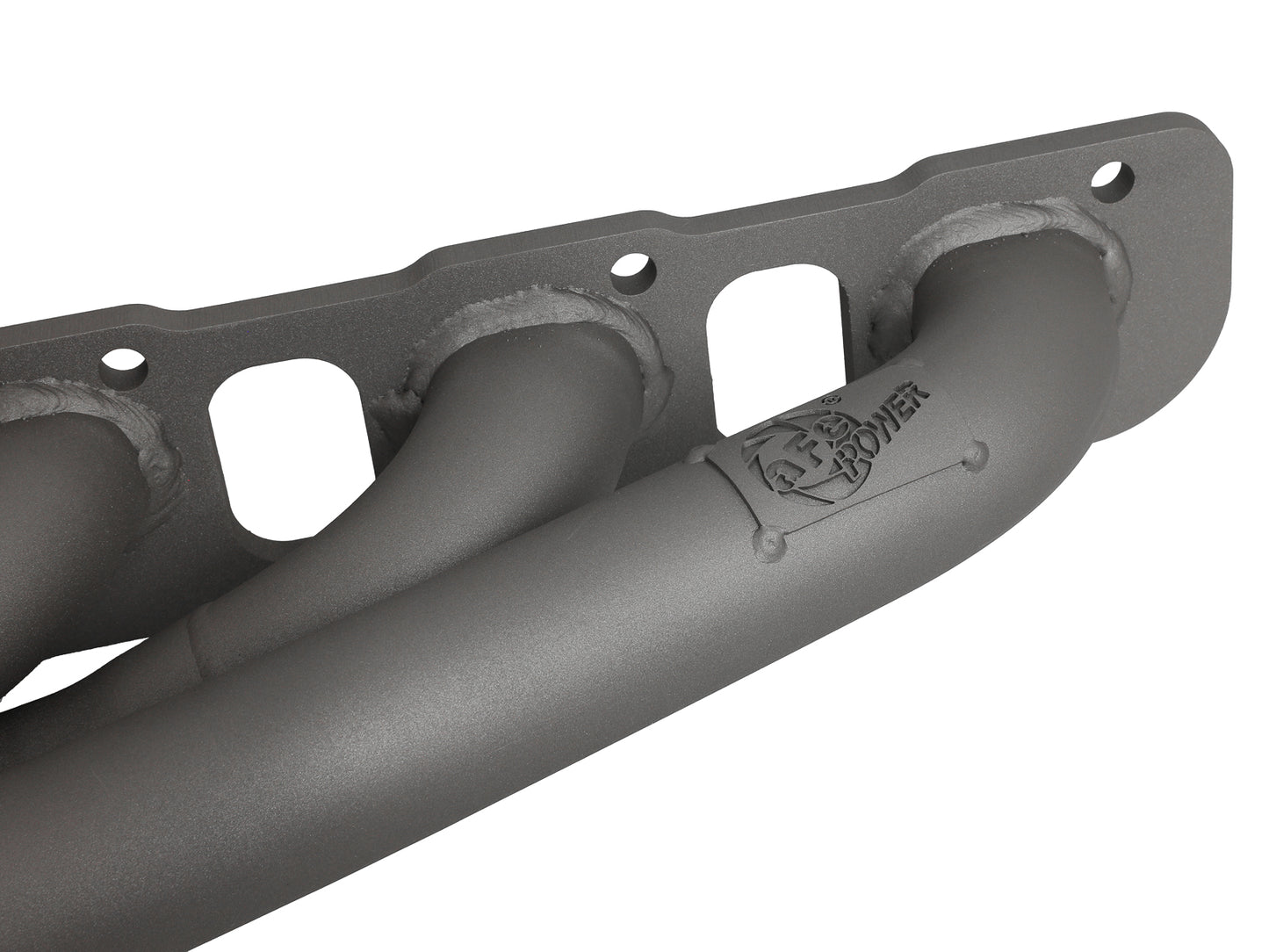 aFe Twisted Steel 304SS Short Header 15-22 Dodge Challenger SC V8-6.2L / 6.4L HEMI Titanium Coating