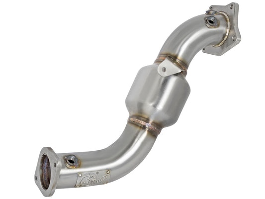 aFe Twisted Steel Down-Pipe Catted | Cadillac ATS 13-16/15-19, Camaro 16-26 (48-34126-HC)