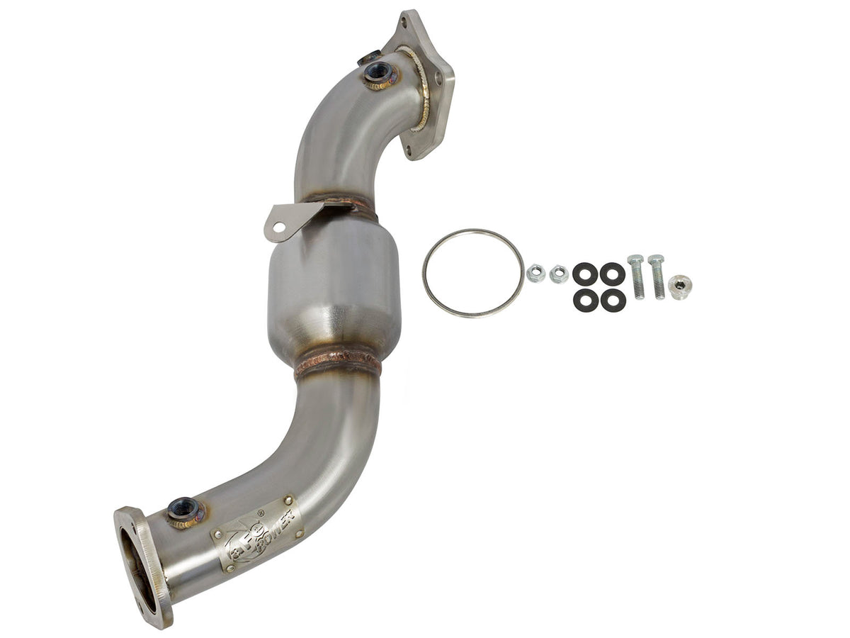 aFe Twisted Steel Down-Pipe Catted | Cadillac ATS 13-16/15-19, Camaro 16-26 (48-34126-HC)
