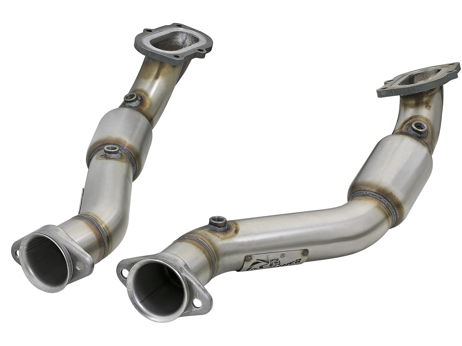 aFe 14-18 Corvette C7/Z06 Twisted Steel 3in SS Mid Pipe w/ Cat (48-34130-1YC)