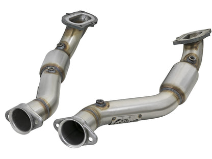 aFe 14-18 Corvette C7/Z06 Twisted Steel 3in SS Mid Pipe w/ Cat (48-34130-1YC)