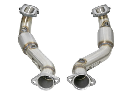 aFe 14-18 Corvette C7/Z06 Twisted Steel 3in SS Mid Pipe w/ Cat (48-34130-1YC)