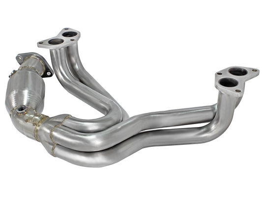 aFe 1-5/8" 304 SS Long Tube Header w/Cat | Toyota 86/FRS/BRZ (12-17) (48-36005-1HC)