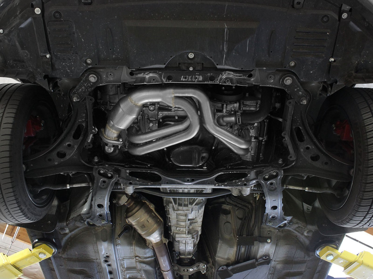 aFe 1-5/8" 304 SS Long Tube Header w/Cat | Toyota 86/FRS/BRZ (12-17) (48-36005-1HC)