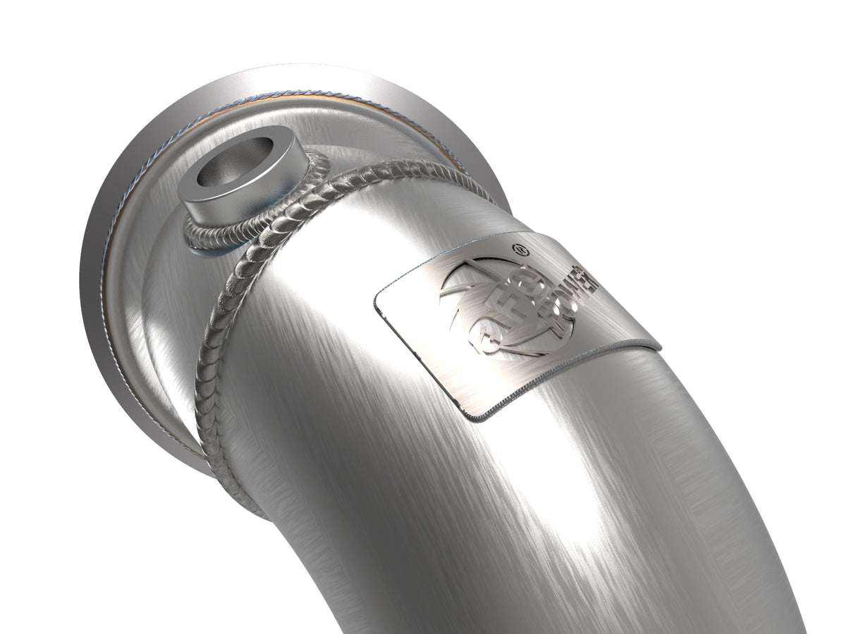 aFe Twisted Steel 3in SS Down Pipe w/ Cat | VW Golf R MKVII/Volkswagen R (13-20) (48-36411-1YC)