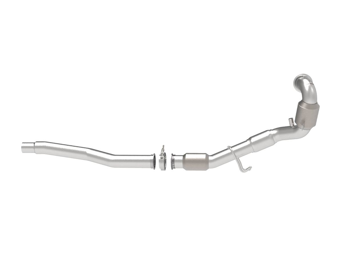 aFe Twisted Steel 3in SS Down Pipe w/ Cat | VW Golf R MKVII/Volkswagen R (13-20) (48-36411-1YC)