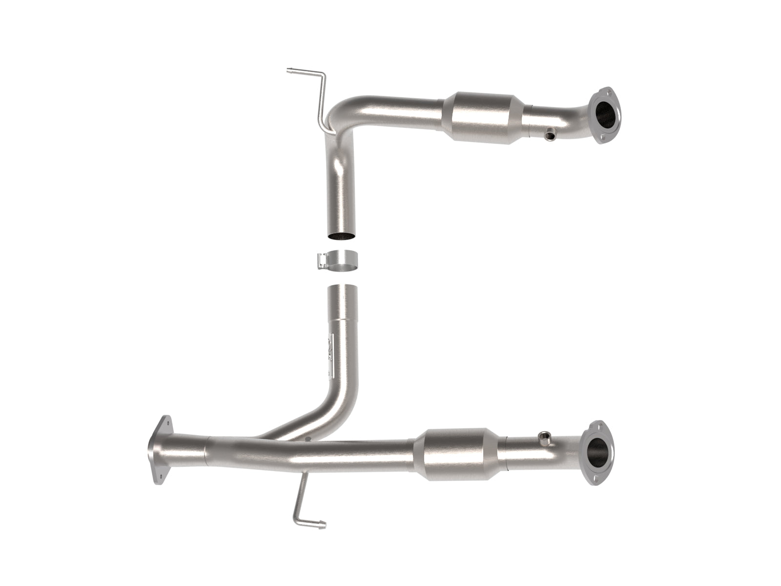 aFe 2-3 IN Twisted Steel Y-Pipe w/Cat | Toyota Tacoma V6 4.0L (05-15) (48-46006-RC)