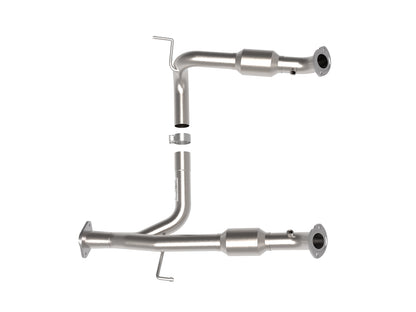 aFe 2-3 IN Twisted Steel Y-Pipe w/Cat | Toyota Tacoma V6 4.0L (05-15) (48-46006-RC)