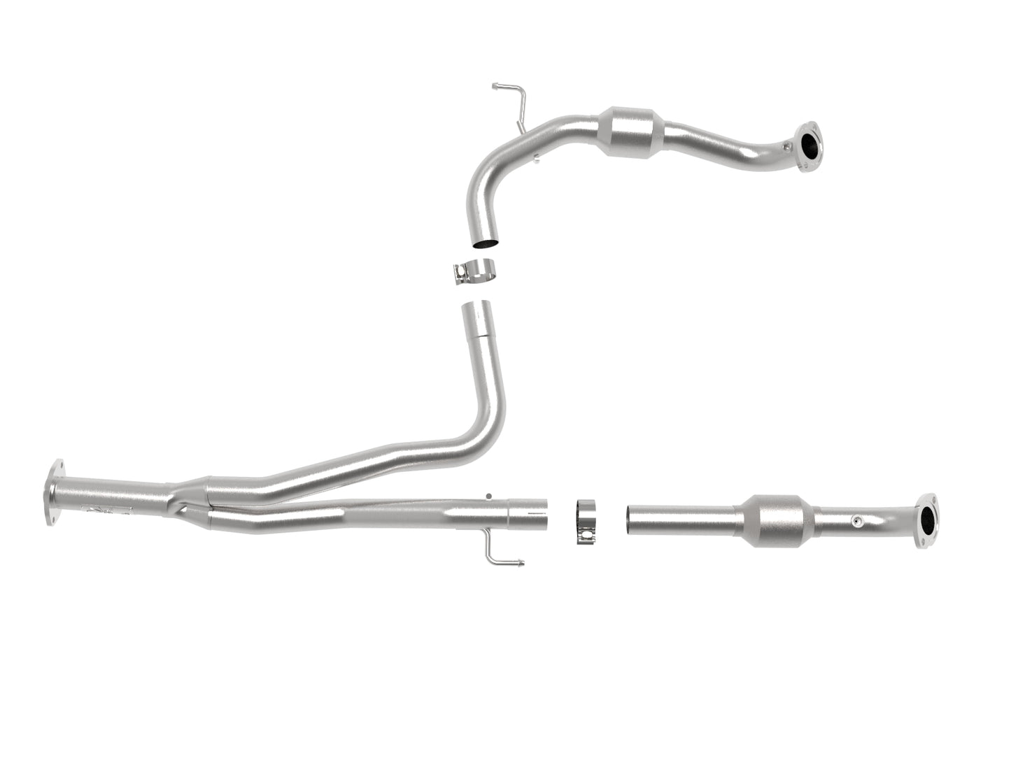 aFe Twisted Steel Y-Pipe w/Cat SS | Toyota Tacoma V6 3.5L 4WD (16-20) (48-46013-RC)