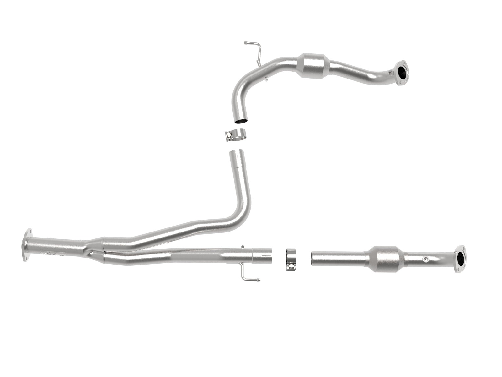 aFe Twisted Steel Y-Pipe w/Cat SS | Toyota Tacoma V6 3.5L 4WD (16-20) (48-46013-RC)