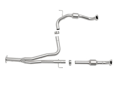 aFe Twisted Steel Y-Pipe w/Cat SS | Toyota Tacoma V6 3.5L 4WD (16-20) (48-46013-RC)