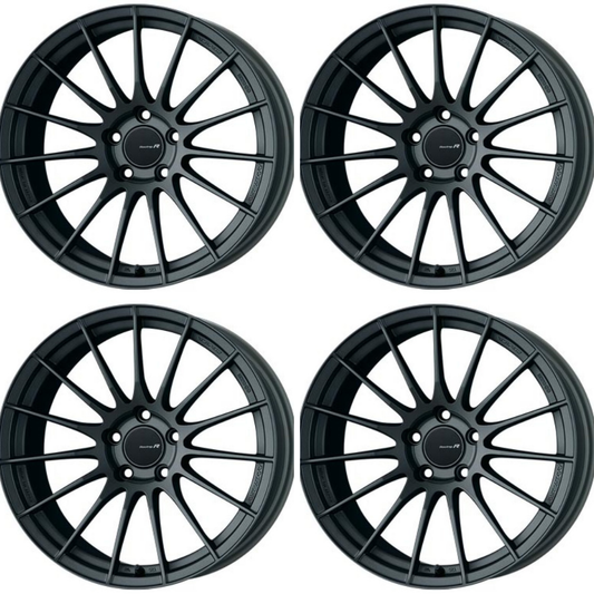 (set of 4) Enkei RS05-RR Matte Gunmetal | 18x9" +25mm | 5x112mm Wheel