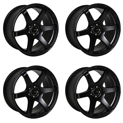 (set of 4) Enkei T6S Matte Black | 17x8" +45mm | 5x100mm Wheel