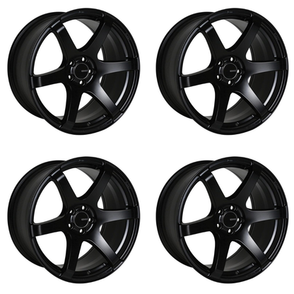 (set of 4) Enkei T6S Matte Black | 17x9" +35mm | 5x114.3mm Wheel