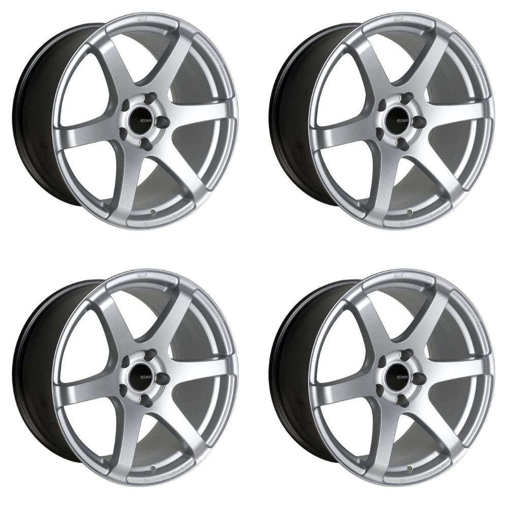 (set of 4) Enkei T6S Matte Silver | 18x8" +32mm | 5x120mm Wheel