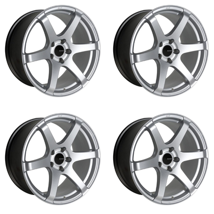 (set of 4) Enkei T6S Matte Silver | 18x8" +32mm | 5x120mm Wheel