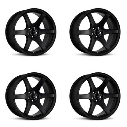 (set of 4) Enkei T6S Matte Black | 18x9.5" +35mm | 5x120mm Wheels