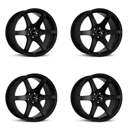 (set of 4) Enkei T6S Matte Black | 18x9.5" +35mm | 5x120mm Wheels