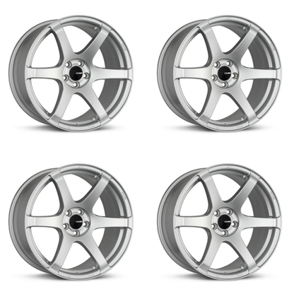 (set of 4) Enkei T6S Matte Silver | 18x9.5" +35mm | 5x112mm Wheels