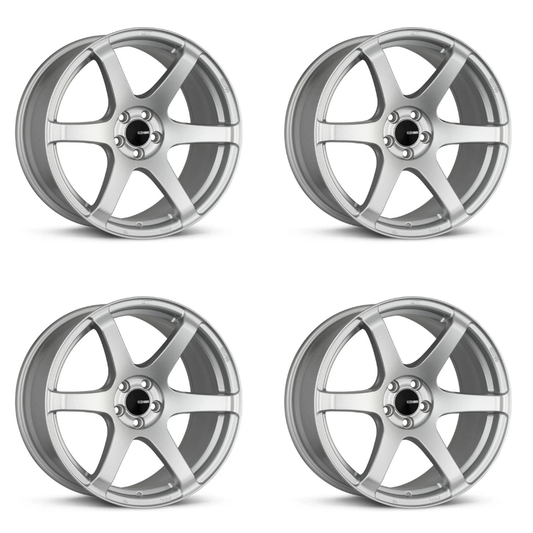 (set of 4) Enkei T6S Matte Silver | 18x9.5" +35mm | 5x112mm Wheels