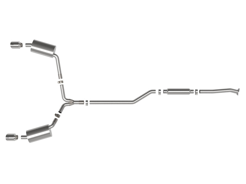 aFe 2-1/4in to 2-1/2in Cat-Back Exhaust System | Acura TSX (09-14) w/ Polished Tips (49-36629-P)