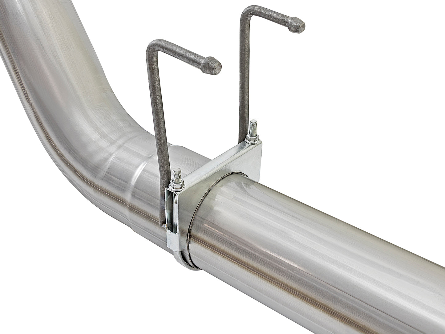 aFe 5in DPF-Back Alum Steel Exhaust w/Polished Tip | Ford Diesel Trucks V8 6.7L (49-03090-P)