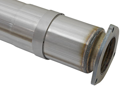 aFe 5in DPF-Back Alum Steel Exhaust w/Polished Tip | Ford Diesel Trucks V8 6.7L (49-03090-P)