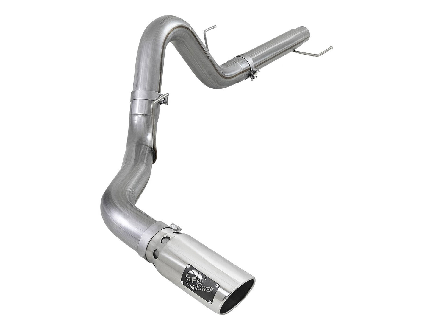 aFe Atlas 4in Aluminized Steel DPF-Back Exh 18-19 Ford F-150 V6-3.0L (td) w/ Polished Tip