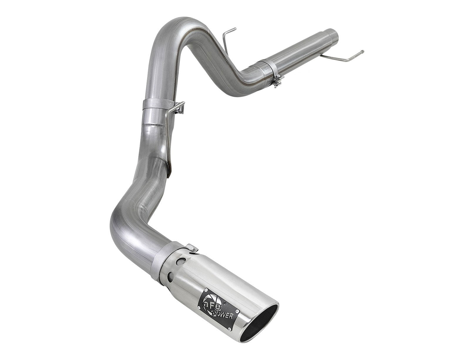 aFe Atlas 4in Aluminized Steel DPF-Back Exh 18-19 Ford F-150 V6-3.0L (td) w/ Polished Tip