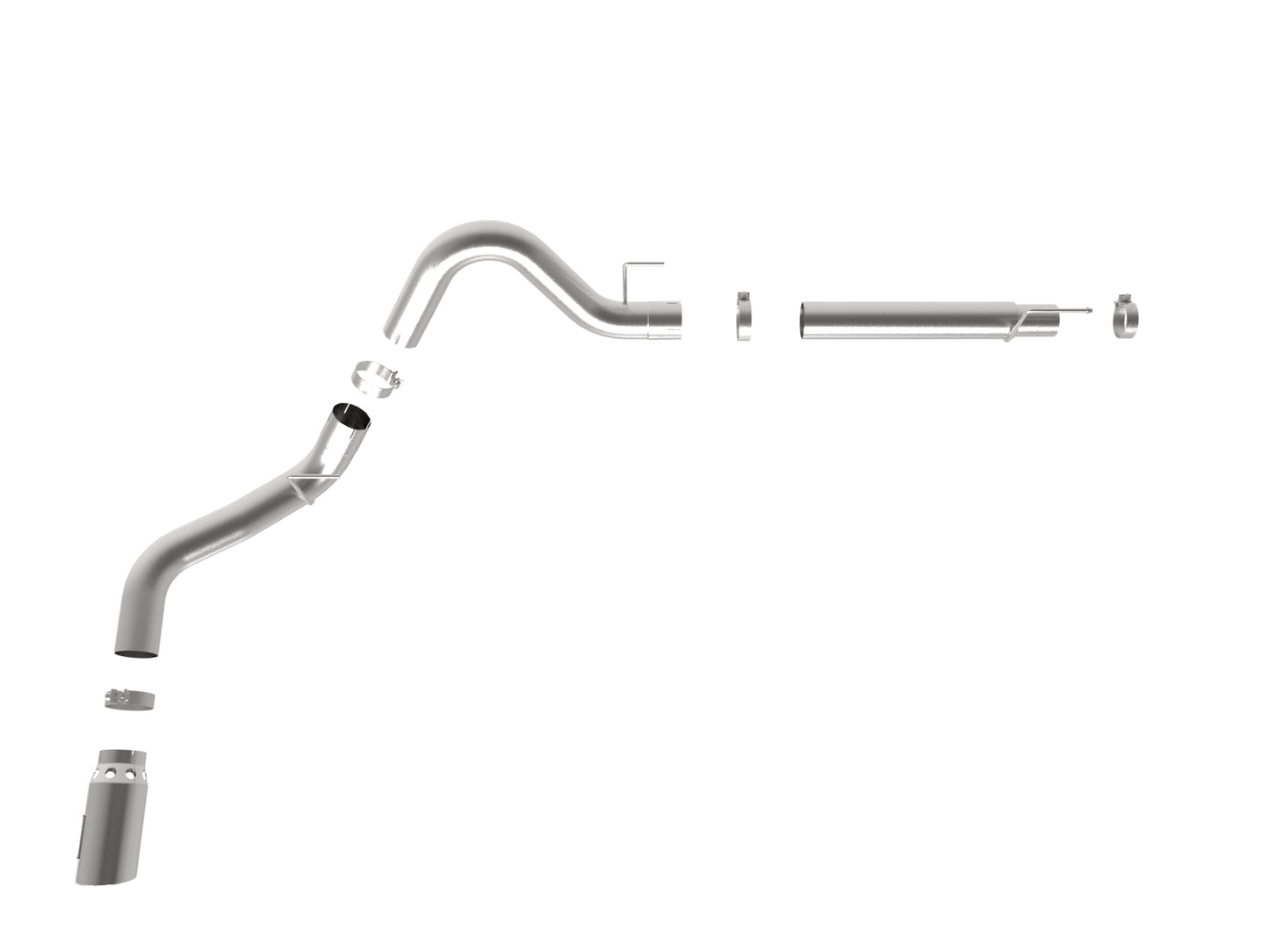 aFe Atlas 4in Aluminized Steel DPF-Back Exh 18-19 Ford F-150 V6-3.0L (td) w/ Polished Tip