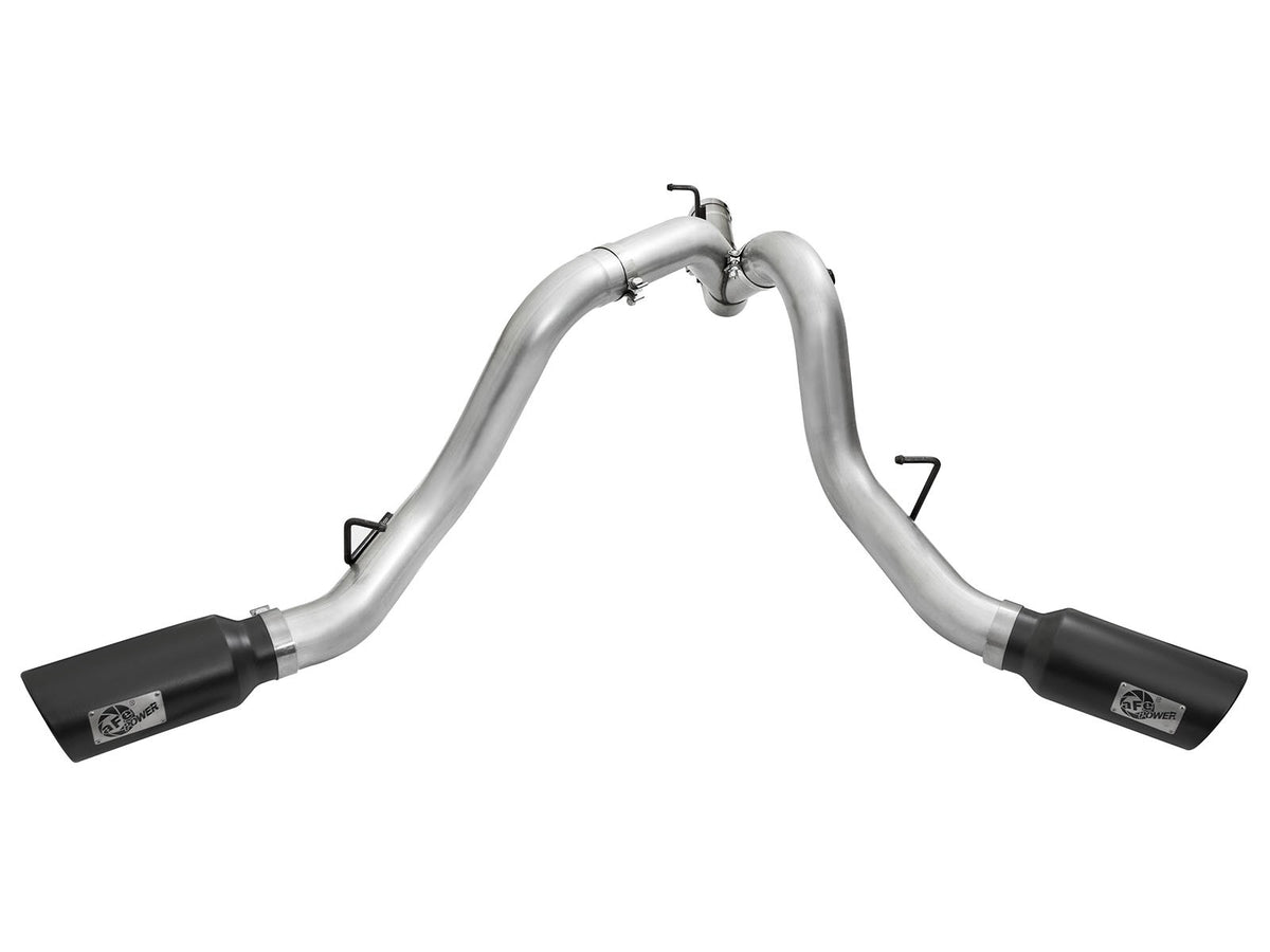 aFe Atlas 4in Dual DPF-Back Exhaust | GM 16-19 Silverado/Sierra 2500/3500 (49-04080-B)
