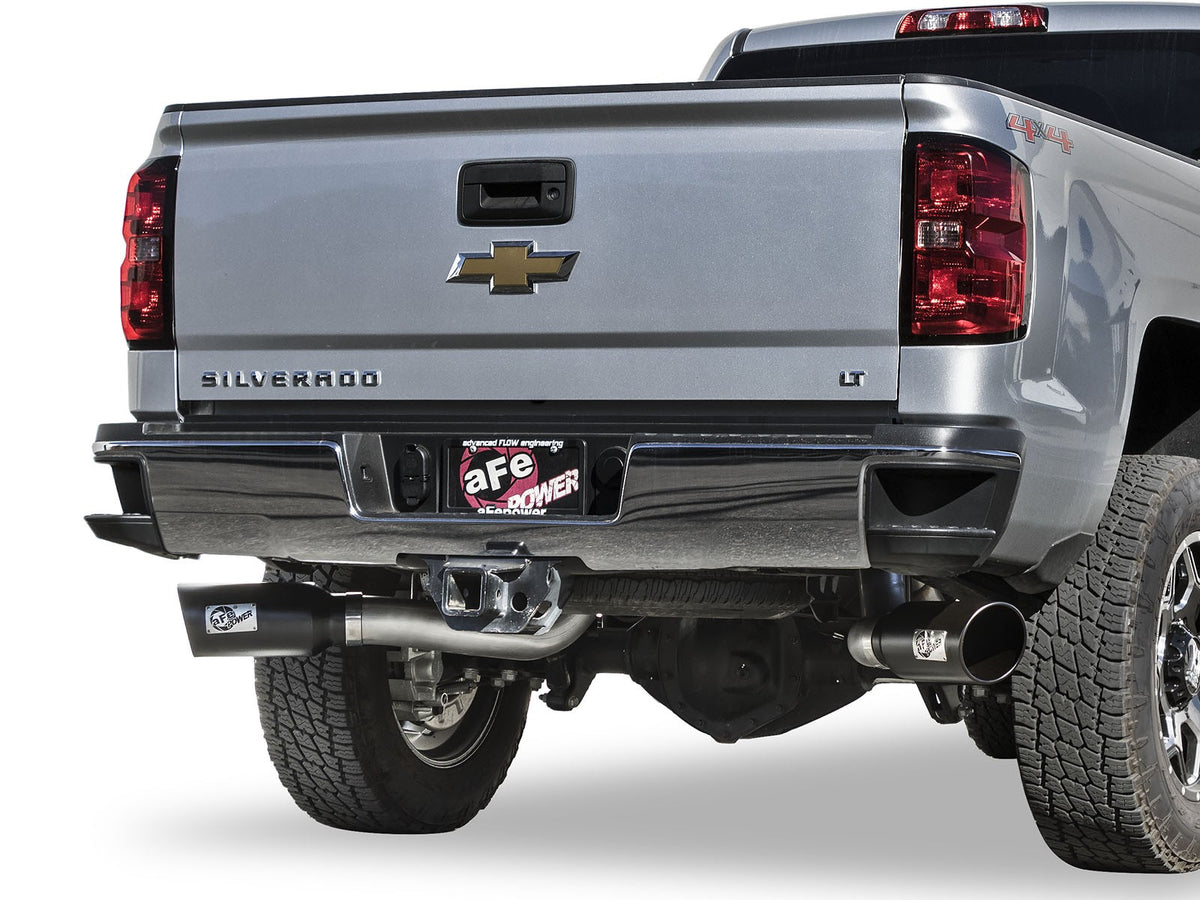 aFe Atlas 4in Dual DPF-Back Exhaust | GM 16-19 Silverado/Sierra 2500/3500 (49-04080-B)