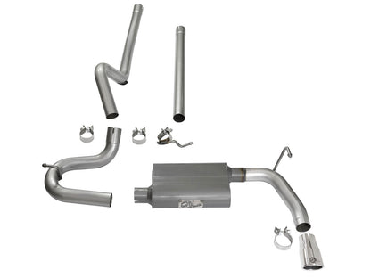 aFe 2.5in Aluminized Steel Cat-Back Exhaust | Jeep Wrangler V6 3.6/3.8L (07-17) (49-08044-1P)