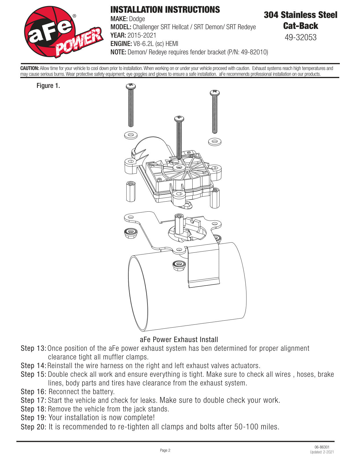 aFe MACH Force-Xp 304 SS Cat-Back Exhaust | Dodge Challenger/Charger V8-6.2L (15-17) (49-32053)