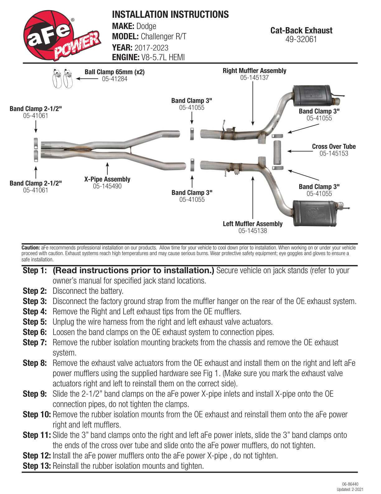 aFe MACH Force-Xp 304 SS Cat-Back Exhaust | Dodge Challenger R/T (17-19) (49-32061)