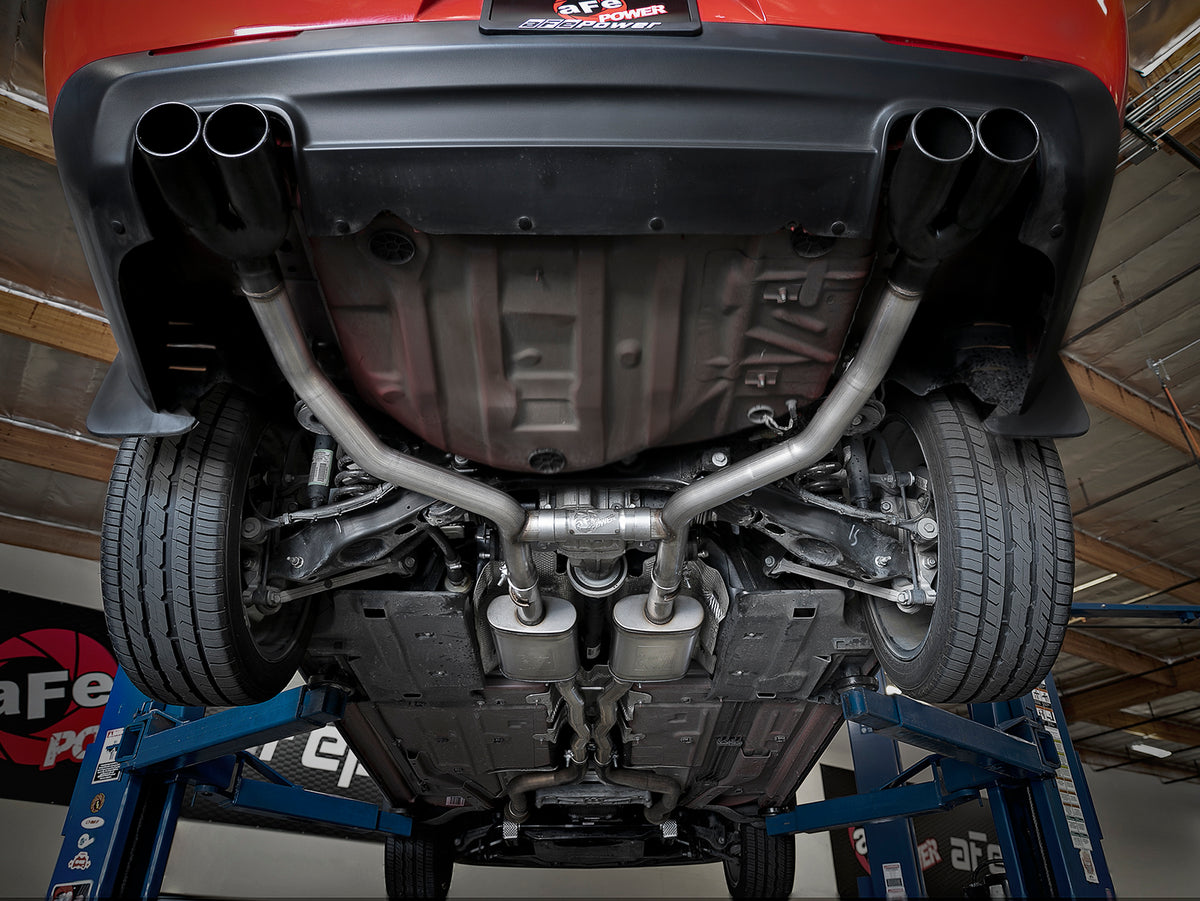 aFe 2-1/2in SS Cat-Back Exhaust | Dodge Challenger V6 (15-21) (49-32067-B)