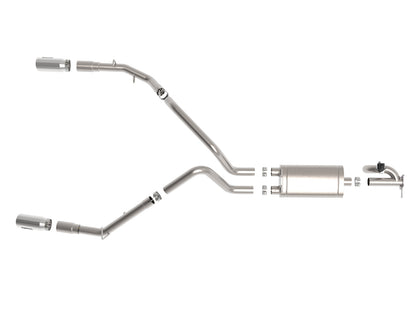 aFe Gemini XV 3in SS Cat-Back Exhaust w/ Cut-Out Polished Tips | Ram 1500 (19-21) (49-32081-P)