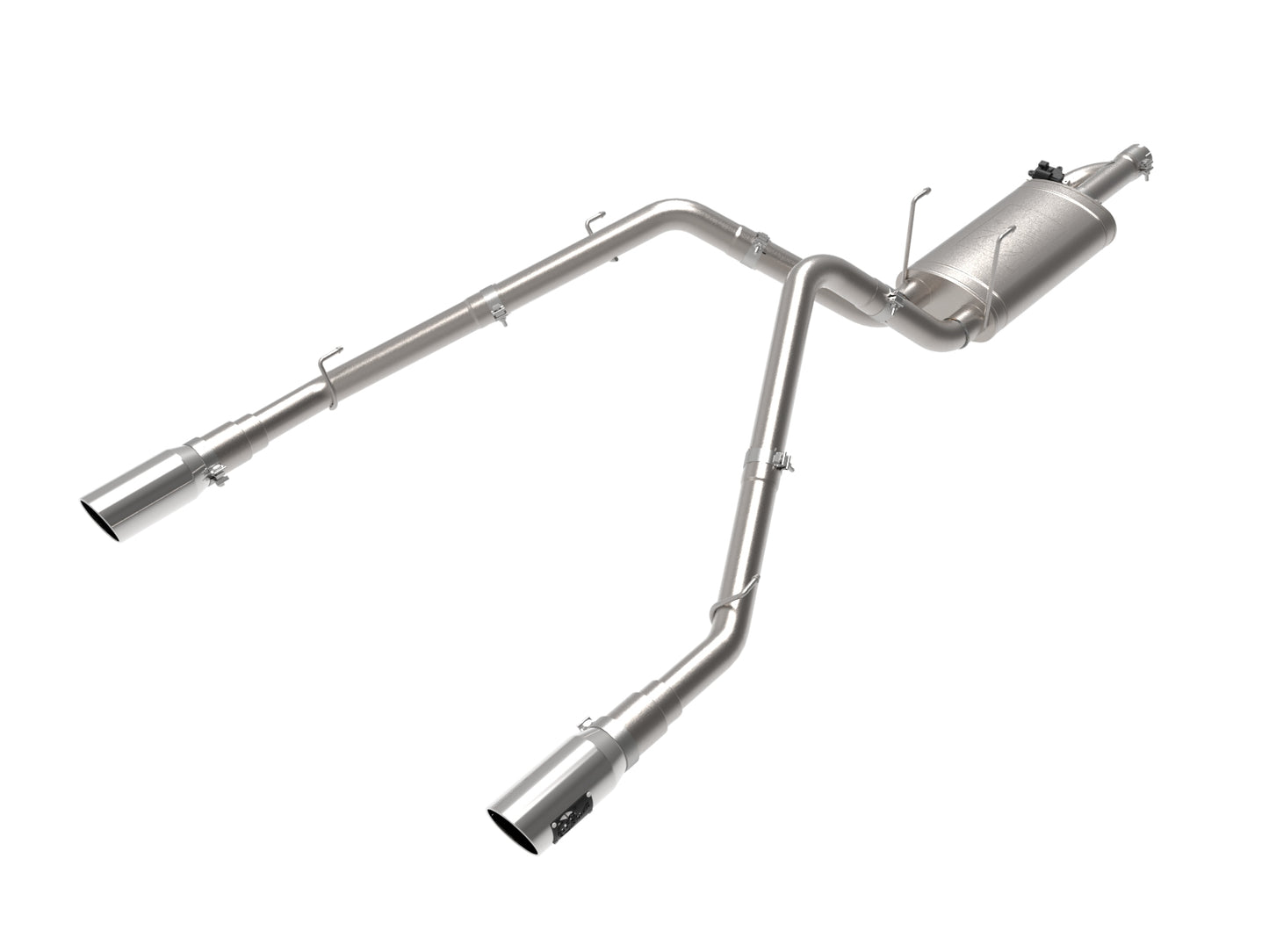 aFe Gemini XV 3in SS D&S Cat-Back Exhaust w/ Cut-Out Polished Tips | Ram 1500 (11-18) (49-32083-P)