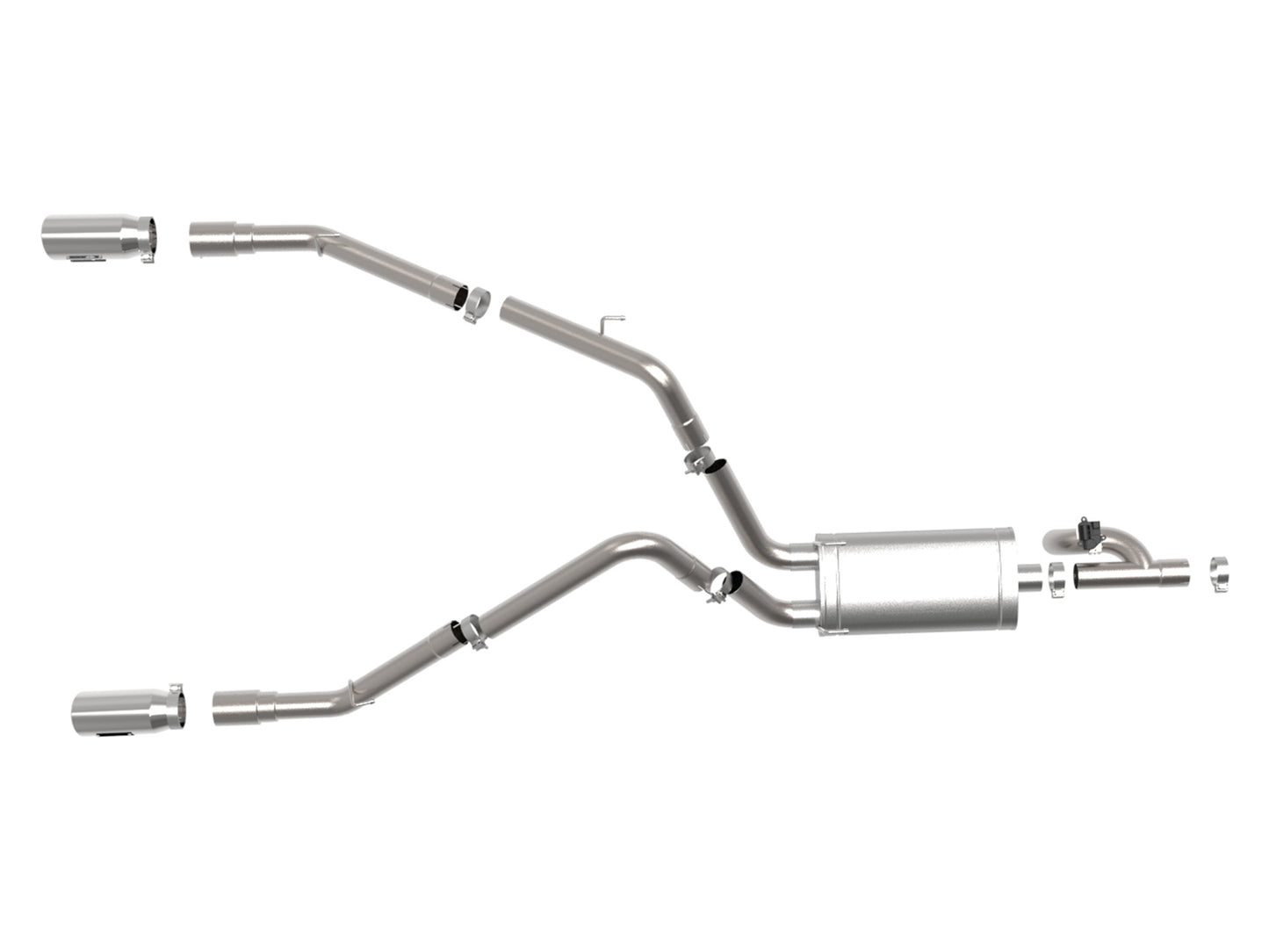 aFe Gemini XV 3in SS D&S Cat-Back Exhaust w/ Cut-Out Polished Tips | Ram 1500 (11-18) (49-32083-P)