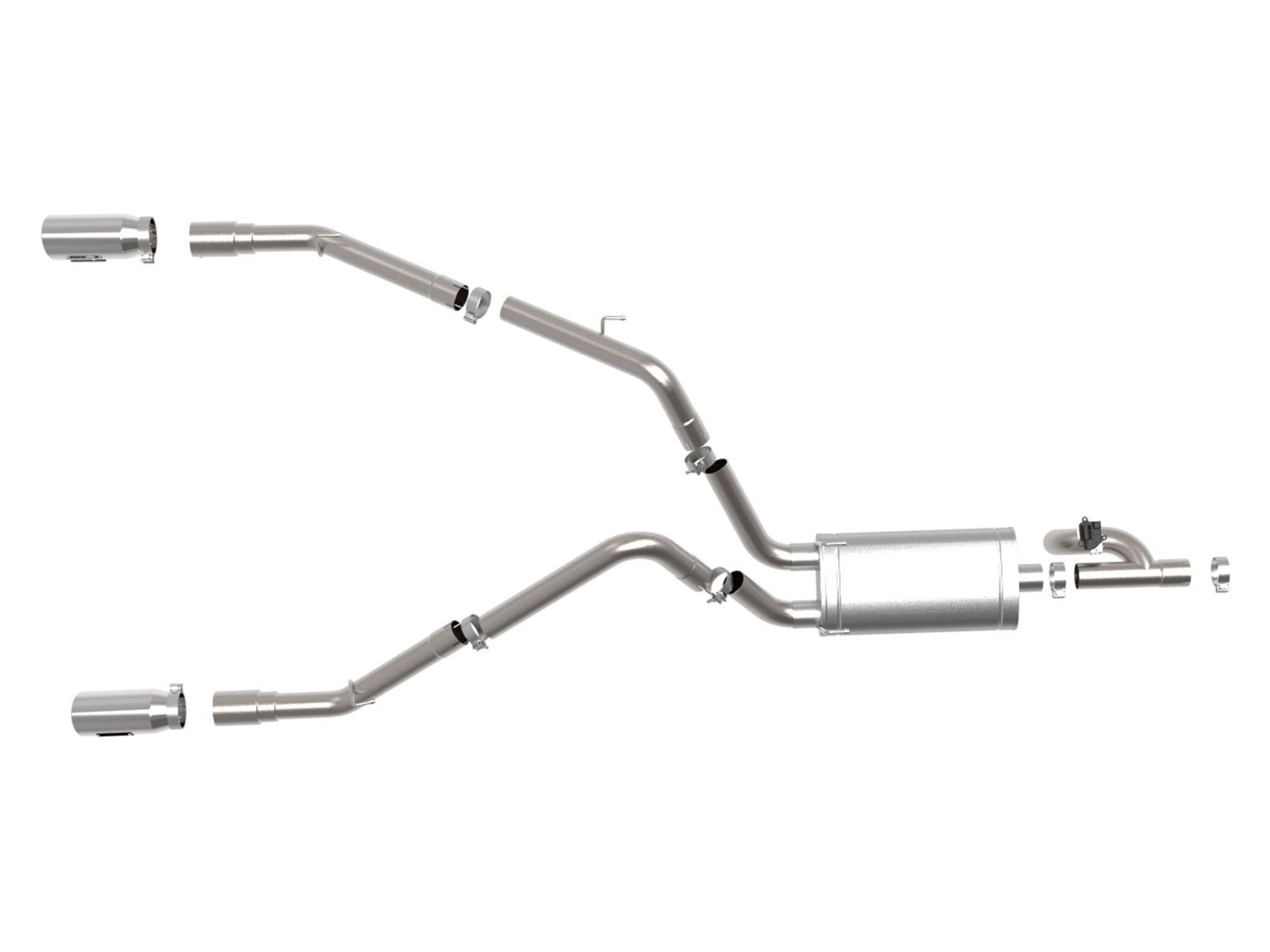 aFe Gemini XV 3in SS D&S Cat-Back Exhaust w/ Cut-Out Polished Tips | Ram 1500 (11-18) (49-32083-P)