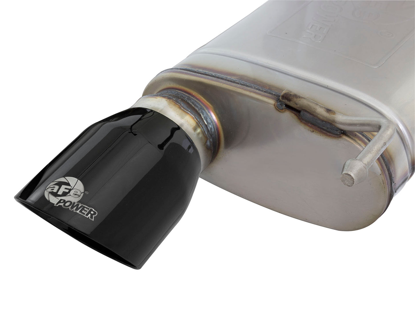 aFe 3in to 2.5in SS Cat-Back Exhaust w/ Black Tip | Ford Mustang EcoBoost (15-16) (49-33084-B)