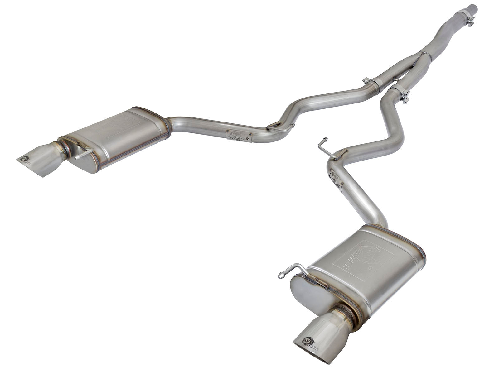 aFe MACH Force-Xp 3-2.5in SS Cat-Back Exhaust | Ford Mustang EcoBoost (15-23) (49-33084-P)