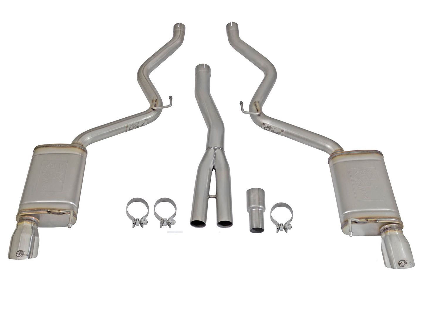 aFe MACH Force-Xp 3-2.5in SS Cat-Back Exhaust | Ford Mustang EcoBoost (15-23) (49-33084-P)