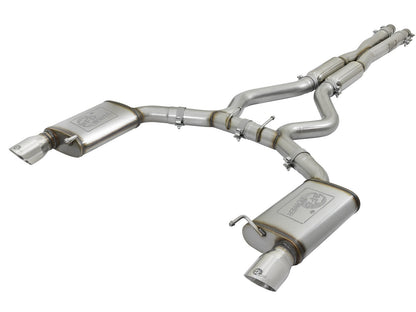 aFe MACH Force-Xp 3in SS Sport Tone Cat-Back | Ford Mustang V6/V8 (15-17) (49-33087-P)