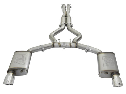 aFe MACH Force-Xp 3in SS Sport Tone Cat-Back | Ford Mustang V6/V8 (15-17) (49-33087-P)