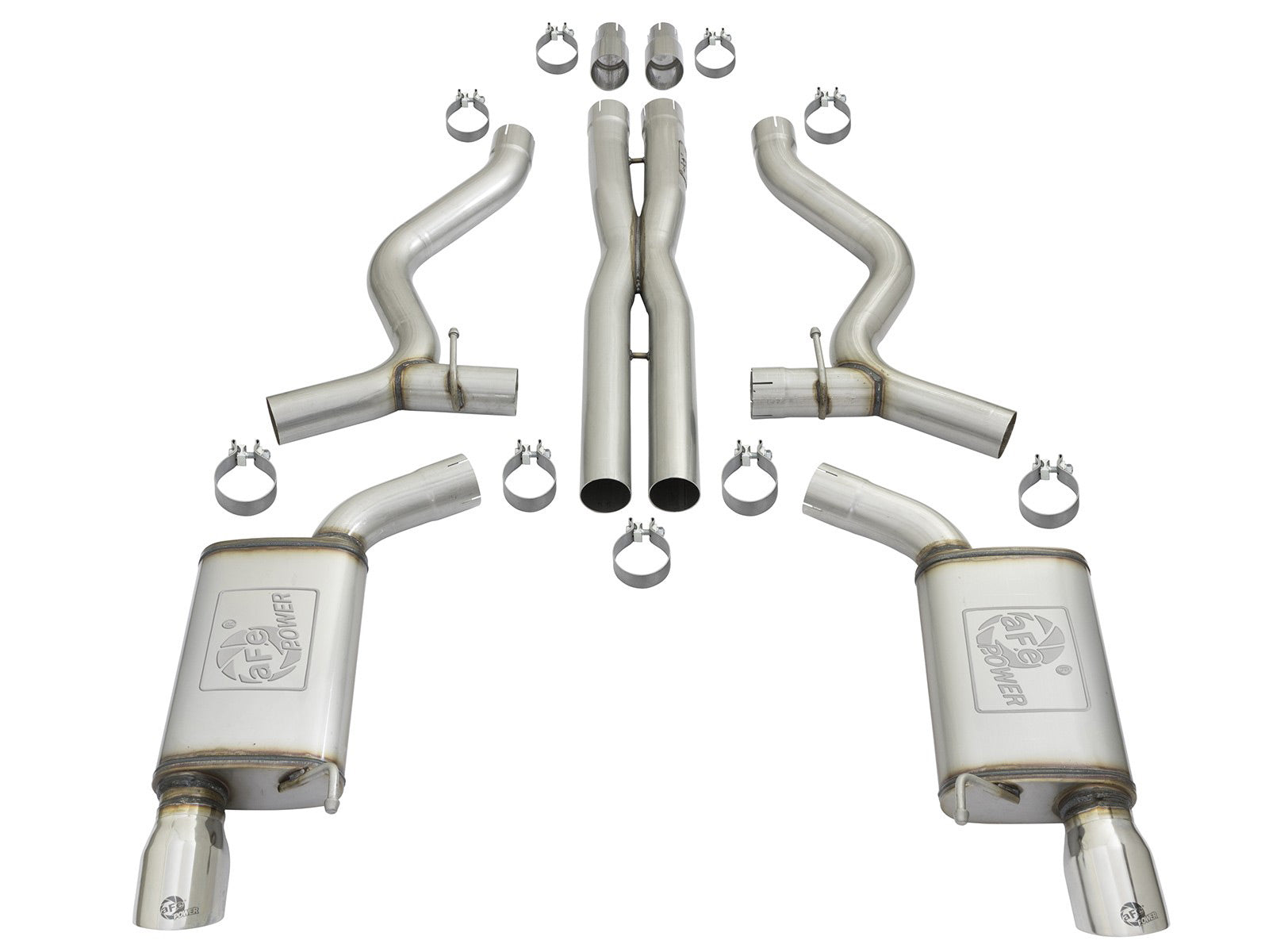 aFe MACH Force-Xp 3in SS Sport Tone Cat-Back | Ford Mustang V6/V8 (15-17) (49-33087-P)